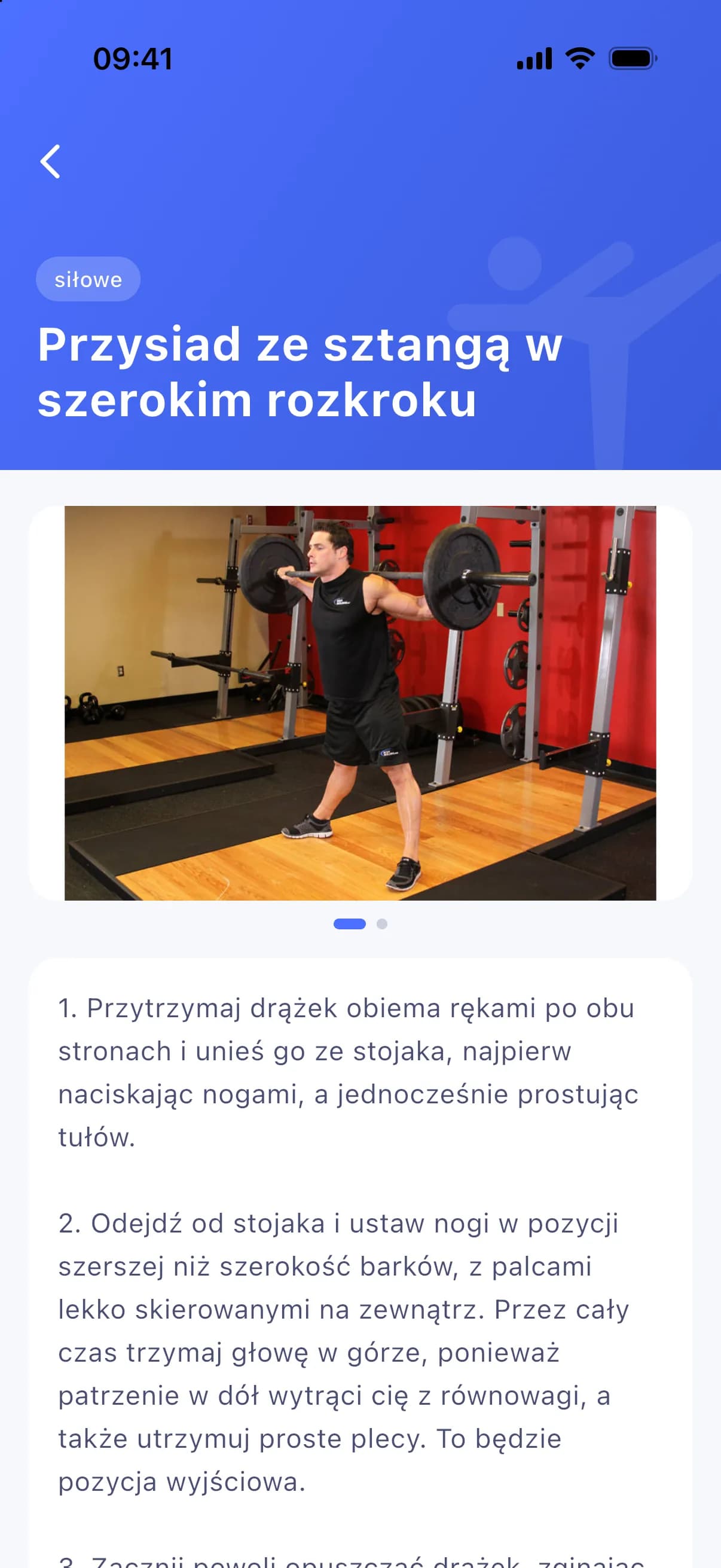 Przysiad ze sztangą w szerokim rozkroku: zdjęcie i opis techniki