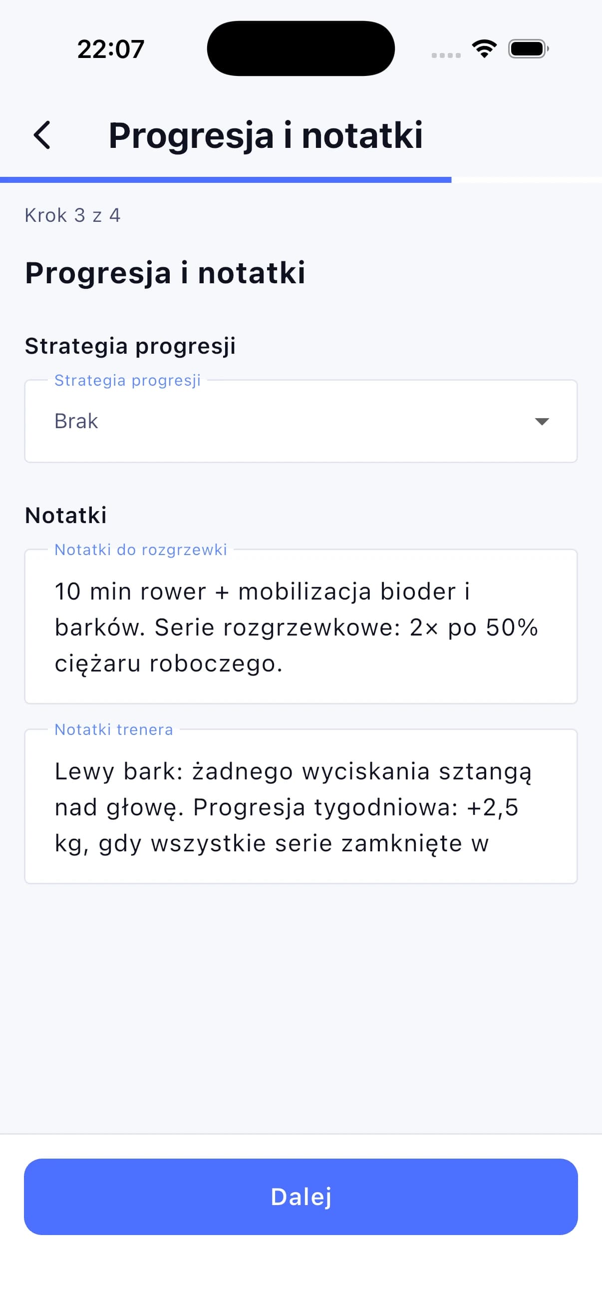 Uwagi do planu — dodawanie notatek i komentarzy